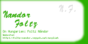 nandor foltz business card